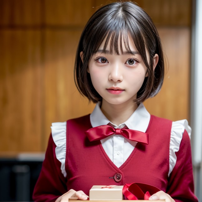 はい、チョコ