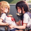 JKちゃんの乳比べ【制服週間1】 3枚目
