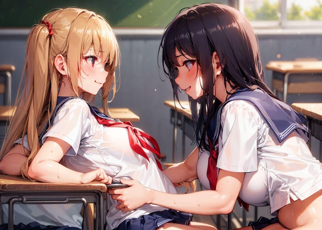 JKちゃんの乳比べ【制服週間1】