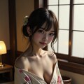 乱れる着物 6枚目