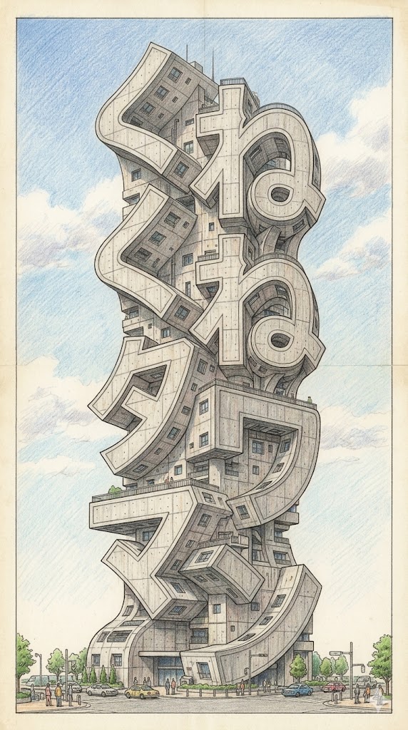 鉄筋コンクリートのくねくねタワマン | の人気AIイラスト・グラビア