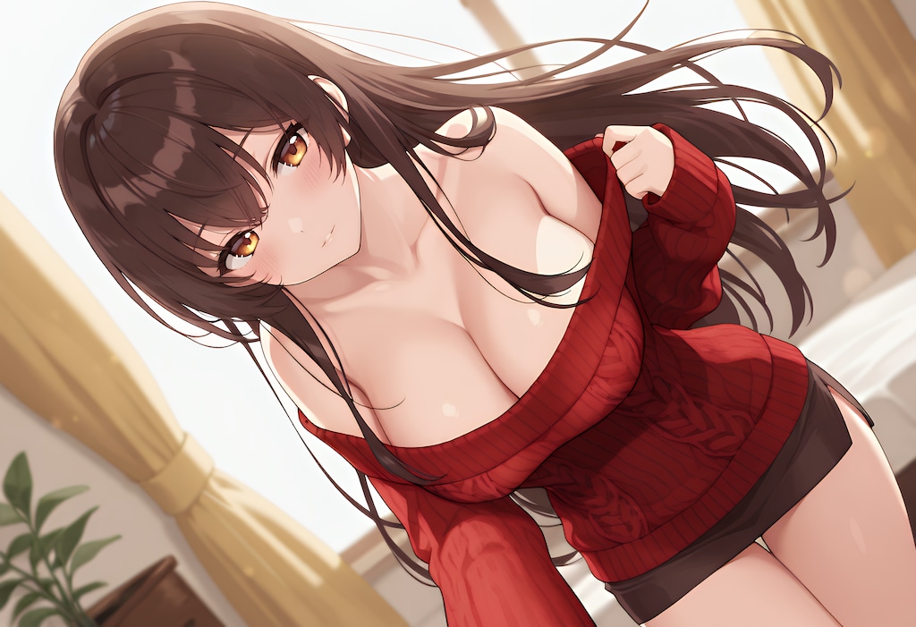 オフショルニット