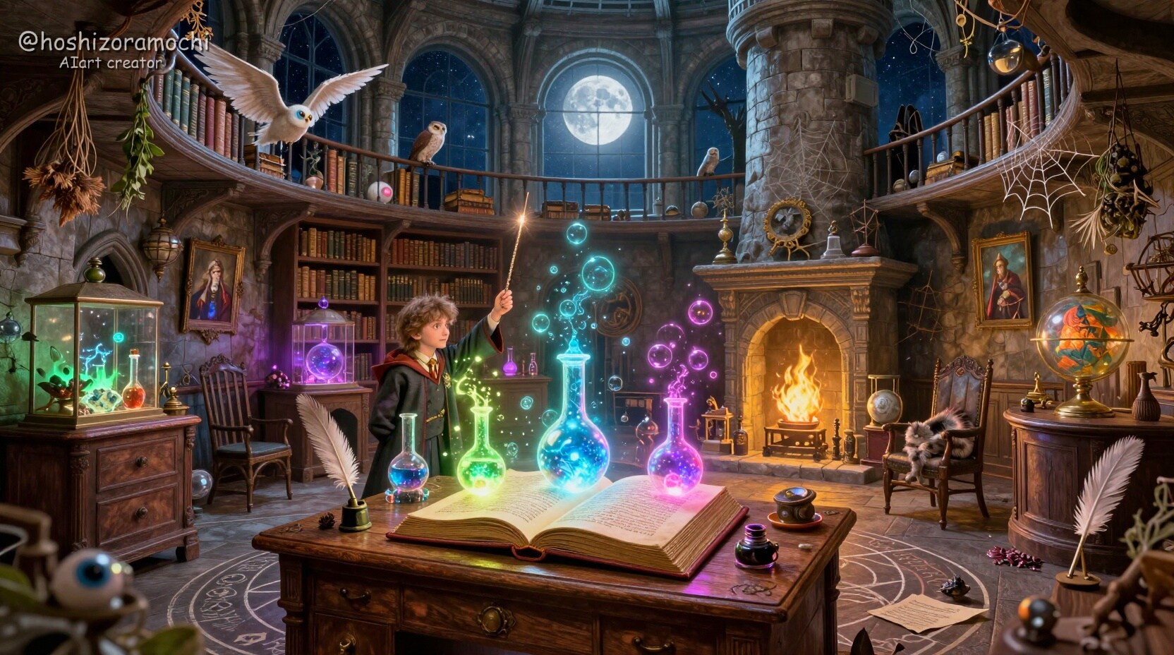 魔法使いの研究室と不思議な実験🧪 | の人気AIイラスト・グラビア