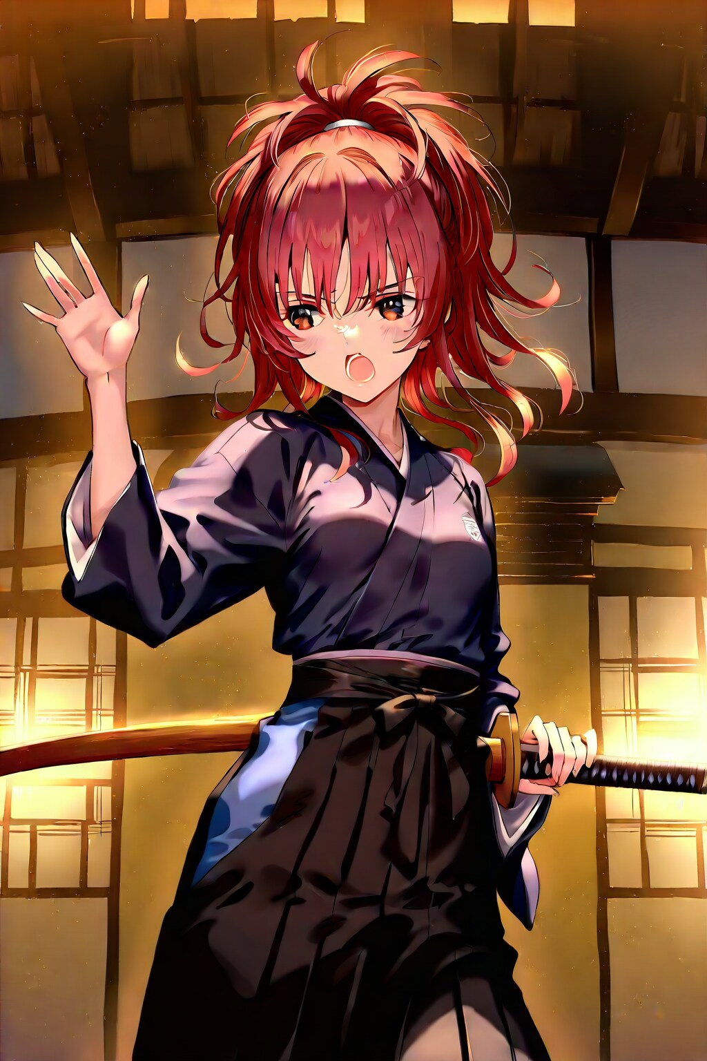 他流試合に挑む赤髪兄