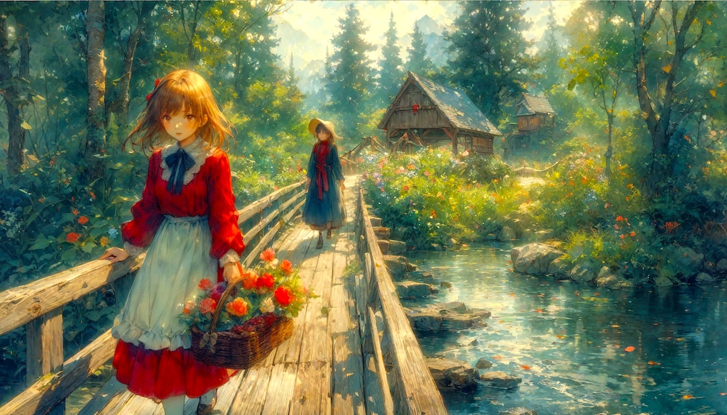 木の橋と少女89