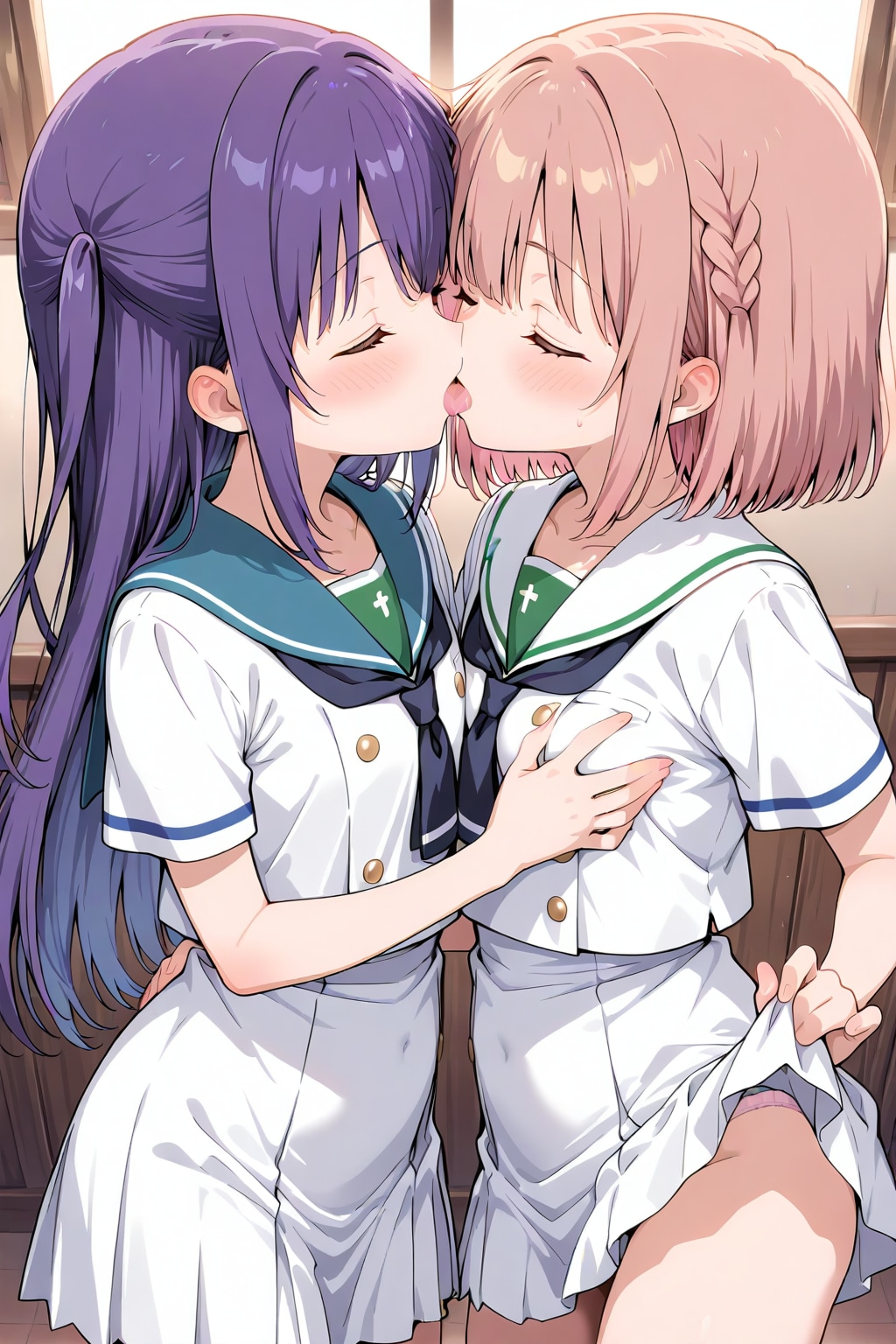 キスをする女の子