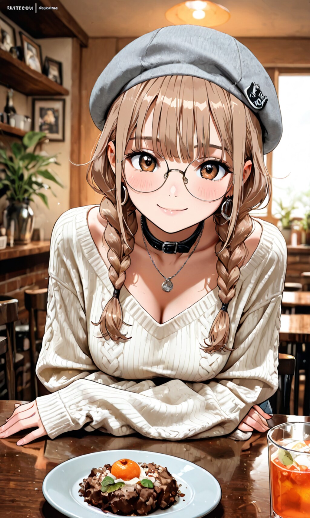 三つ編みメガネさん