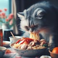 猫の食事風景 3枚目