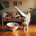 猫の食事風景 6枚目