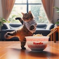 猫の食事風景 5枚目