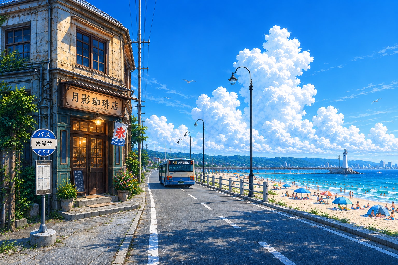 海岸前の「月影珈琲店」　１