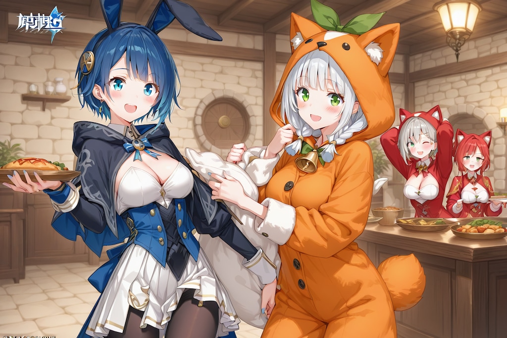 【All0403d6】きぐるみパーティ冒険者ギルドに登録する（モデル: QILIN）