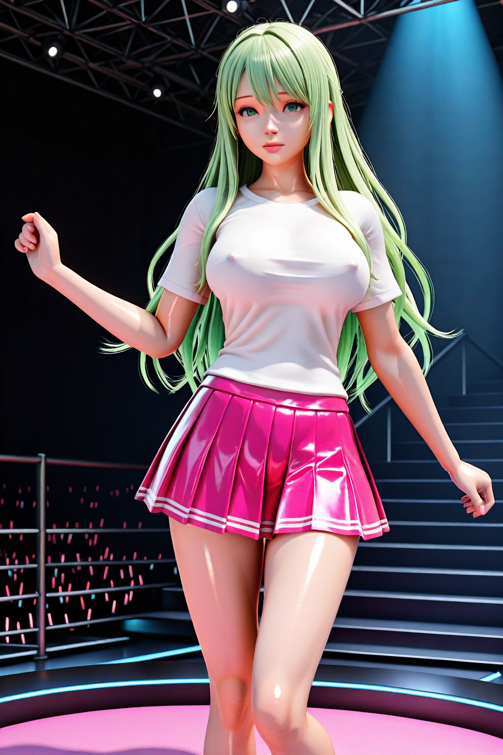 ミントグリーンヘア