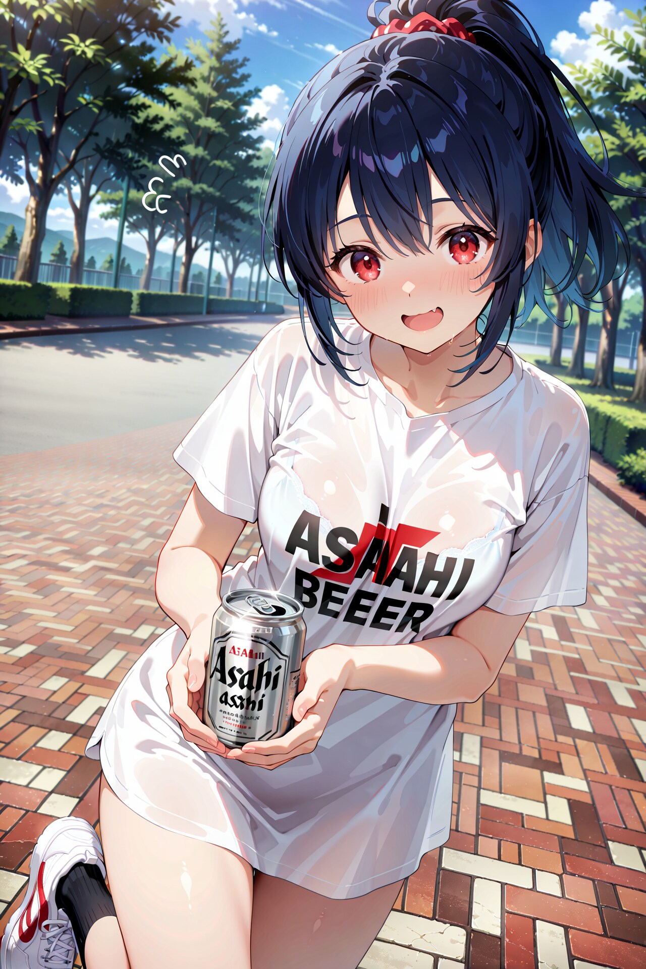 公園ビアガールは青春の味 Y627 | の人気AIイラスト・グラビア