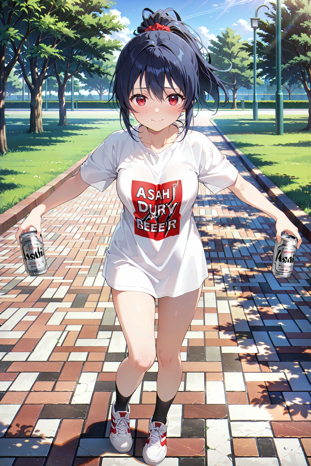 公園ビアガールは青春の味 Y627