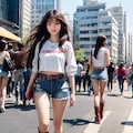 Denim Hot Pants 2枚目