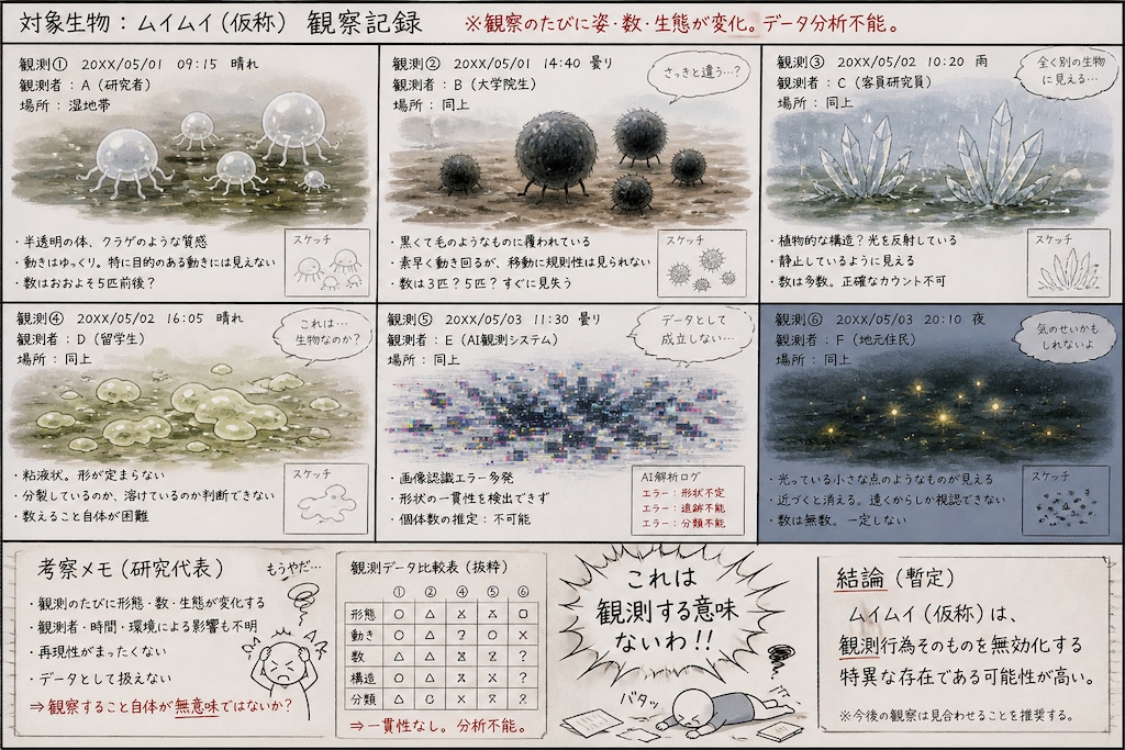 観測する意味のない生物