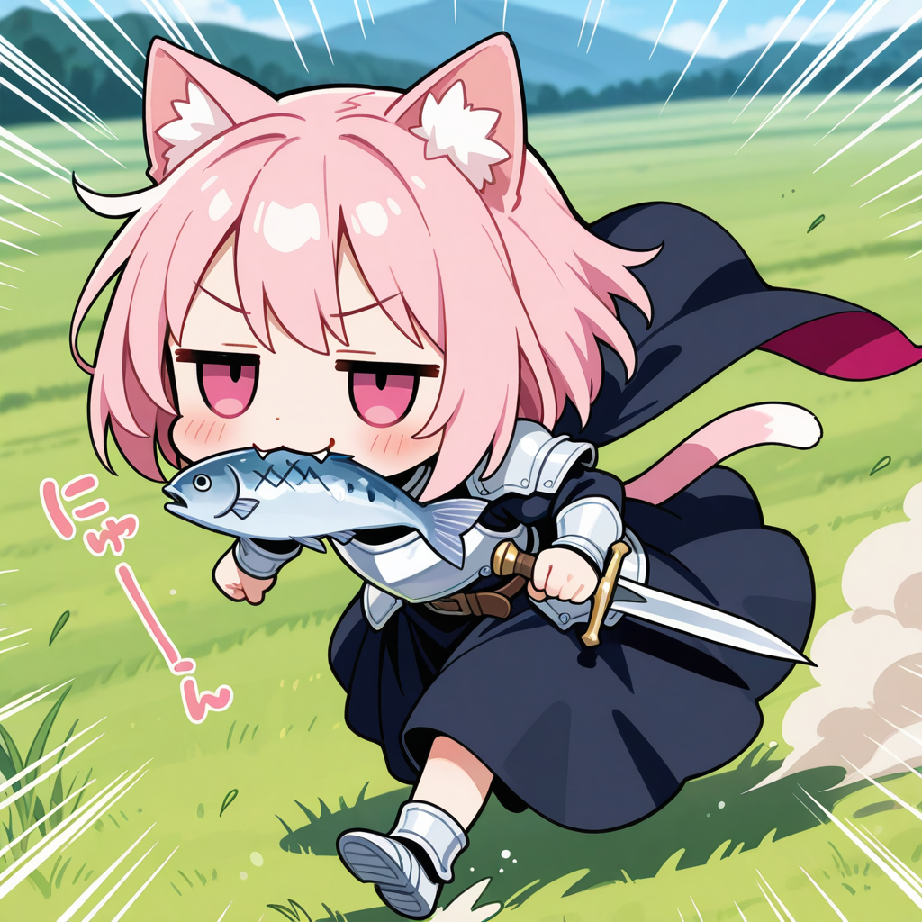 敵の兵糧を奪う作戦が成功したにゃん♡