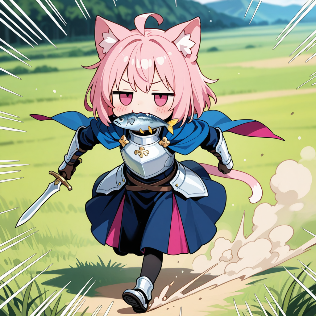 敵の兵糧を奪う作戦が成功したにゃん♡