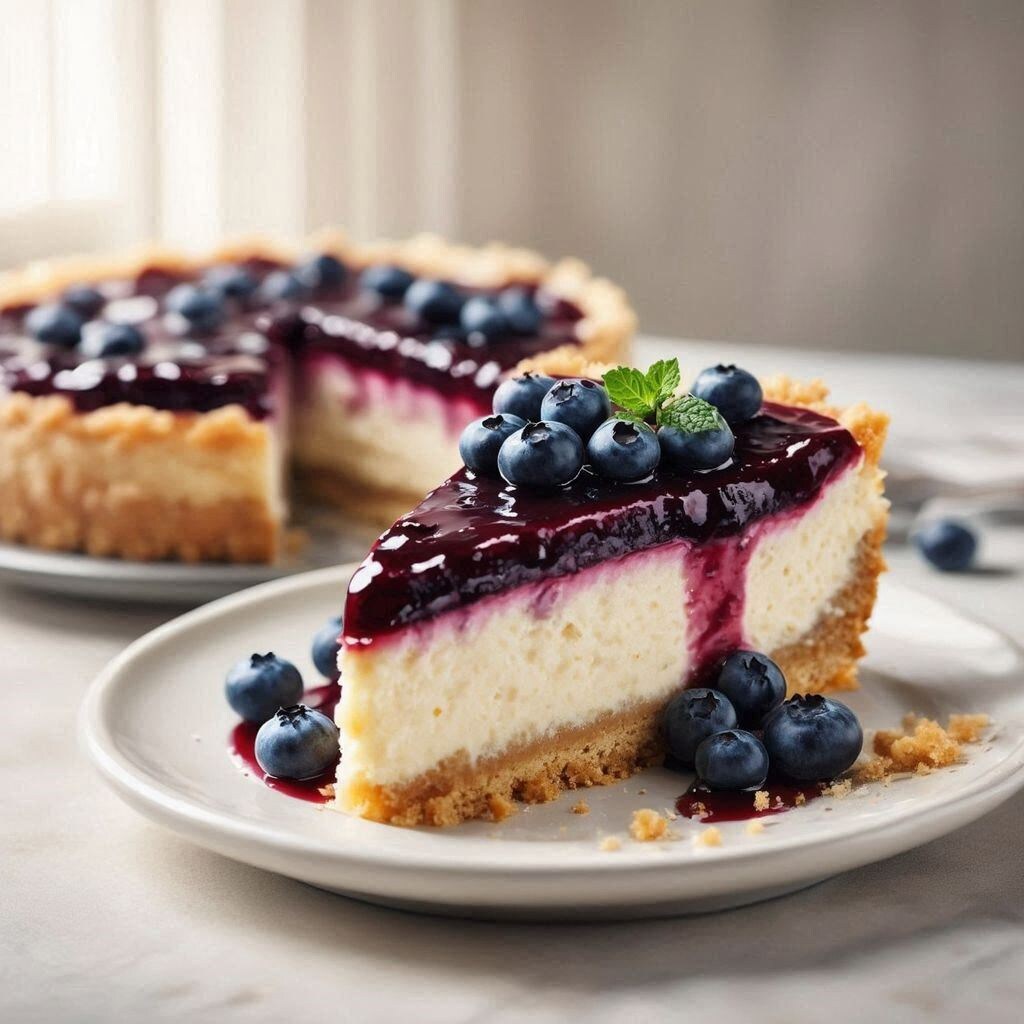 ブルーベリーレアチーズケーキ