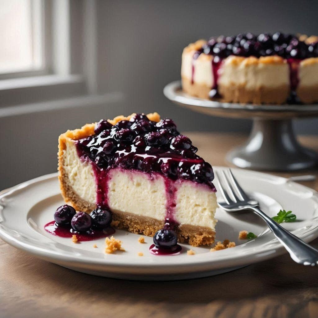 ブルーベリーレアチーズケーキ