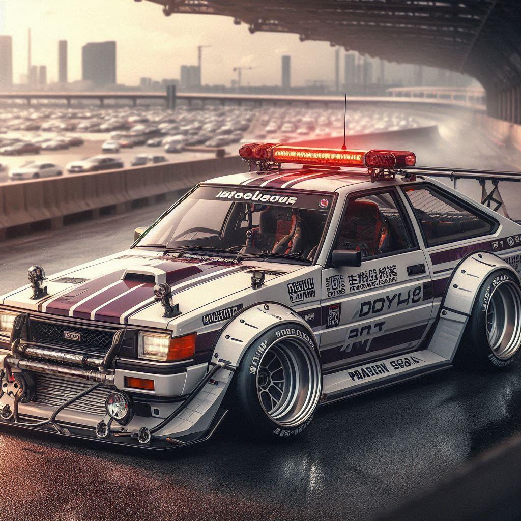 日産サニークーペパトカーのドリ車 | の人気AIイラスト・グラビア