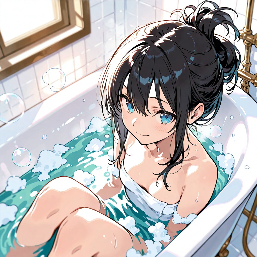 入浴中の女の子