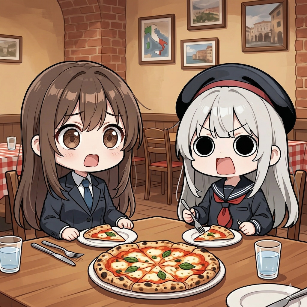 [がぞうどうぞ]桐島さんとピザを頂くえらいこっちゃ嬢