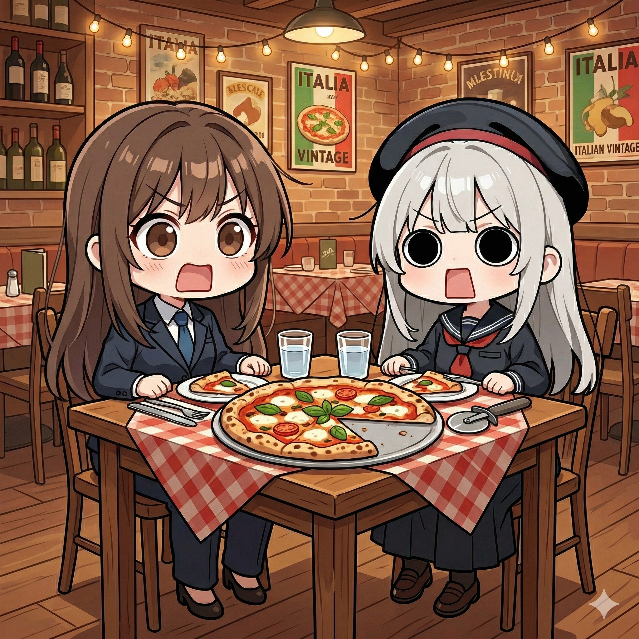 [がぞうどうぞ]桐島さんとピザを頂くえらいこっちゃ嬢 | の人気AIイラスト・グラビア