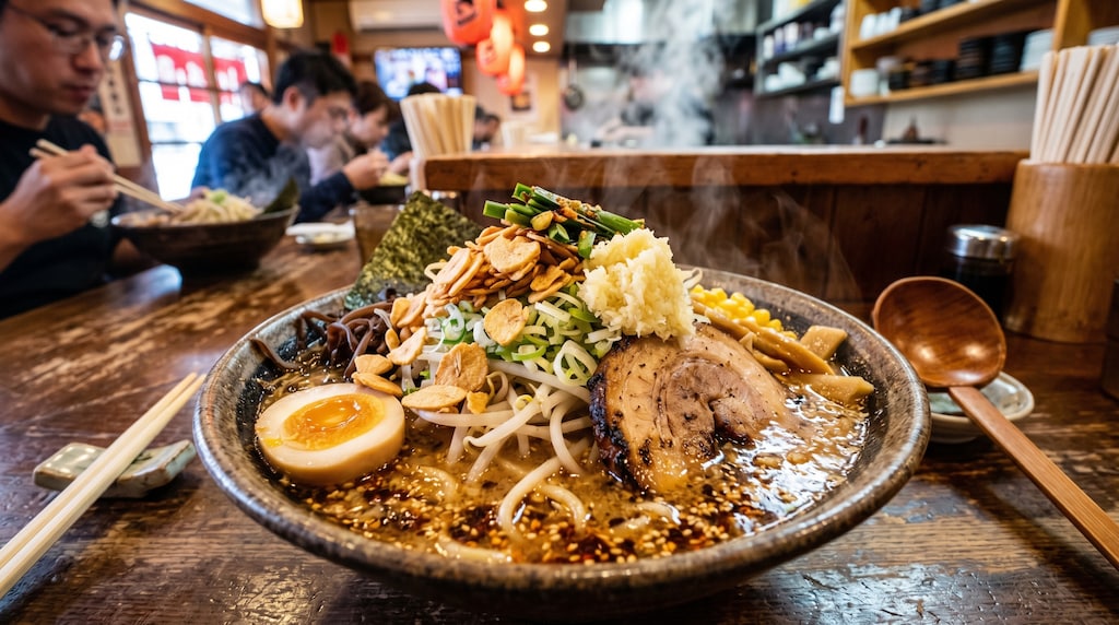 ニンニクましましの味噌ラーメン