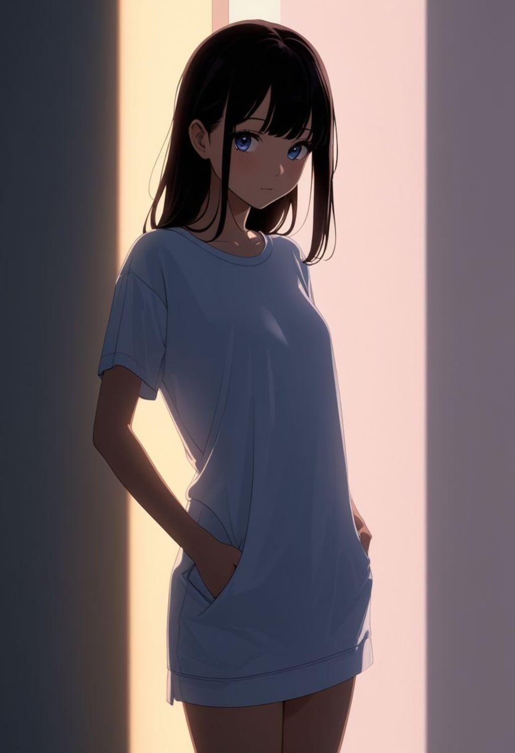 ポートレート(光と影)(Tシャツ)(65)