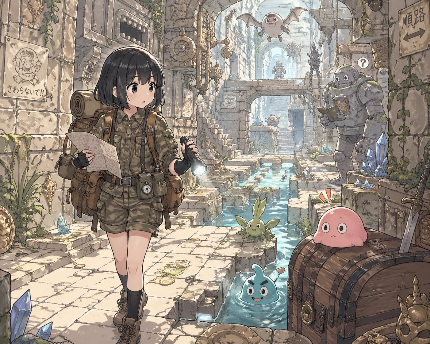ダンジョンで迷子の女の子 | の人気AIイラスト・グラビア