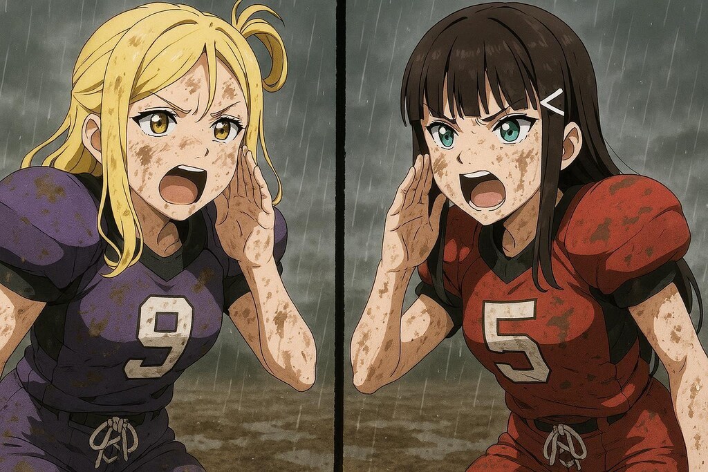 🏈泥まみれの女子アメフト 152