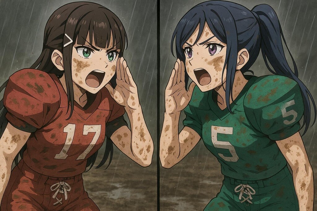 🏈泥まみれの女子アメフト 152