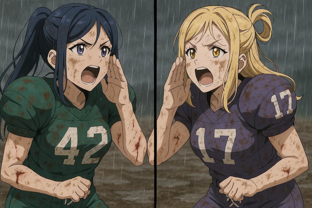 🏈泥まみれの女子アメフト 152