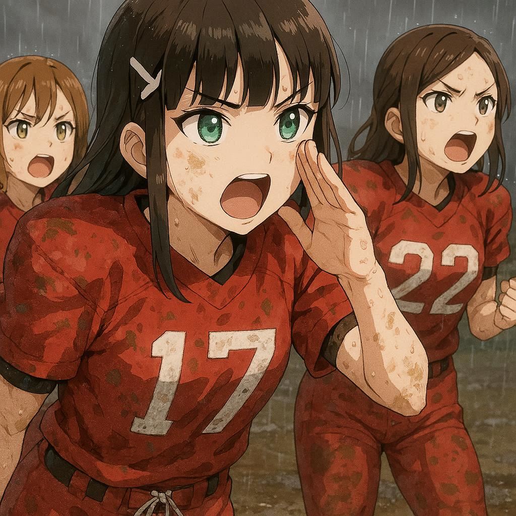 🏈泥まみれの女子アメフト 152