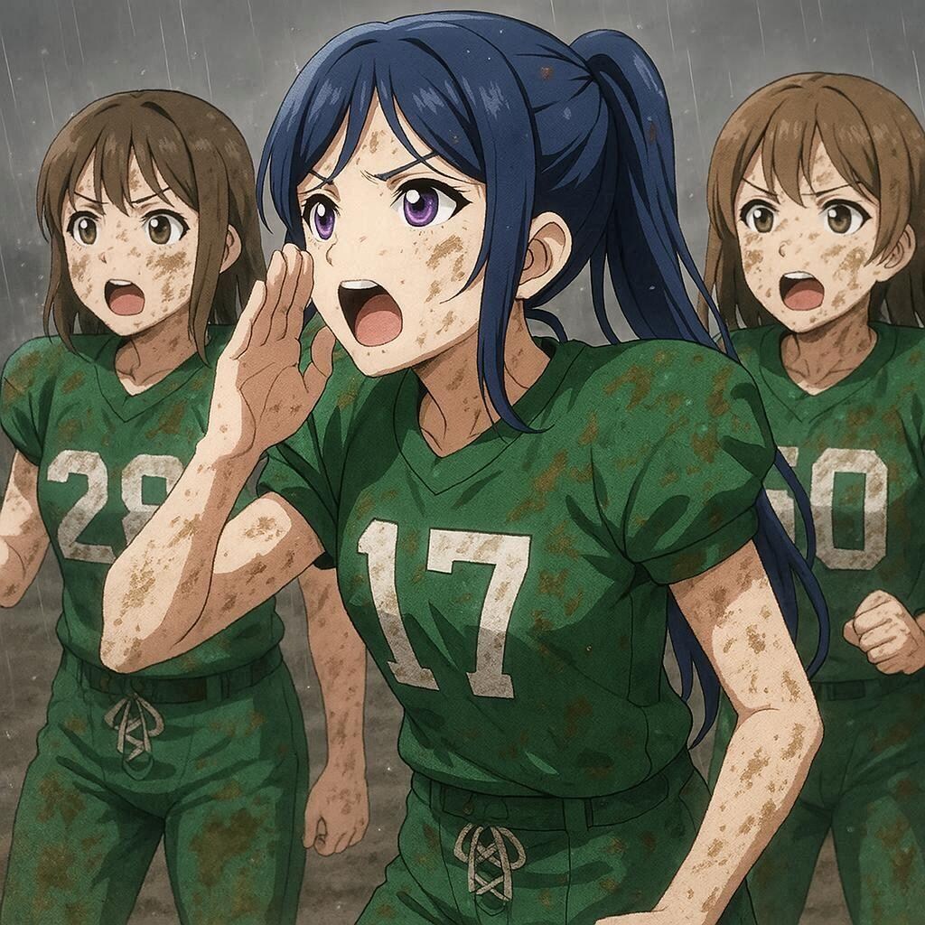 🏈泥まみれの女子アメフト 152