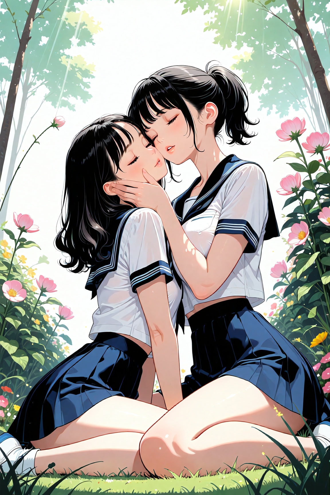 木漏れ日の中