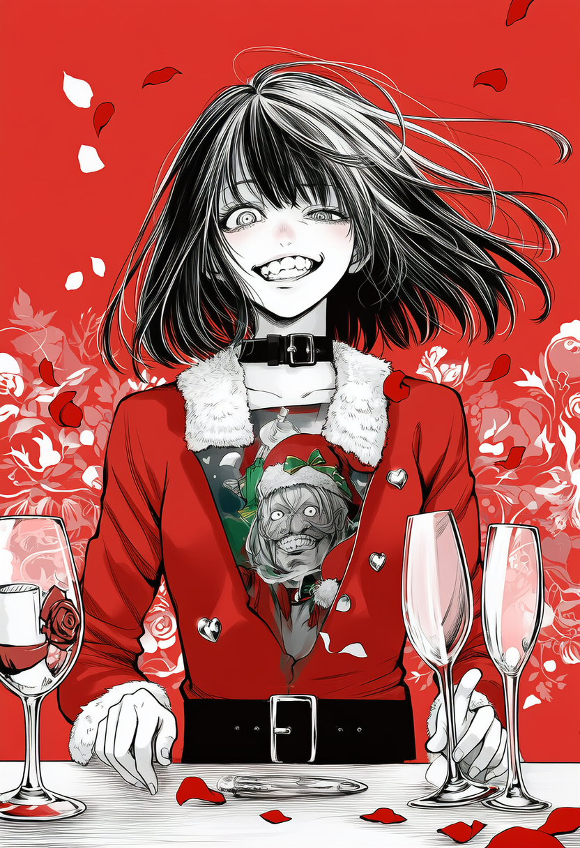 服部先輩とクリパ! | の人気AIイラスト・グラビア