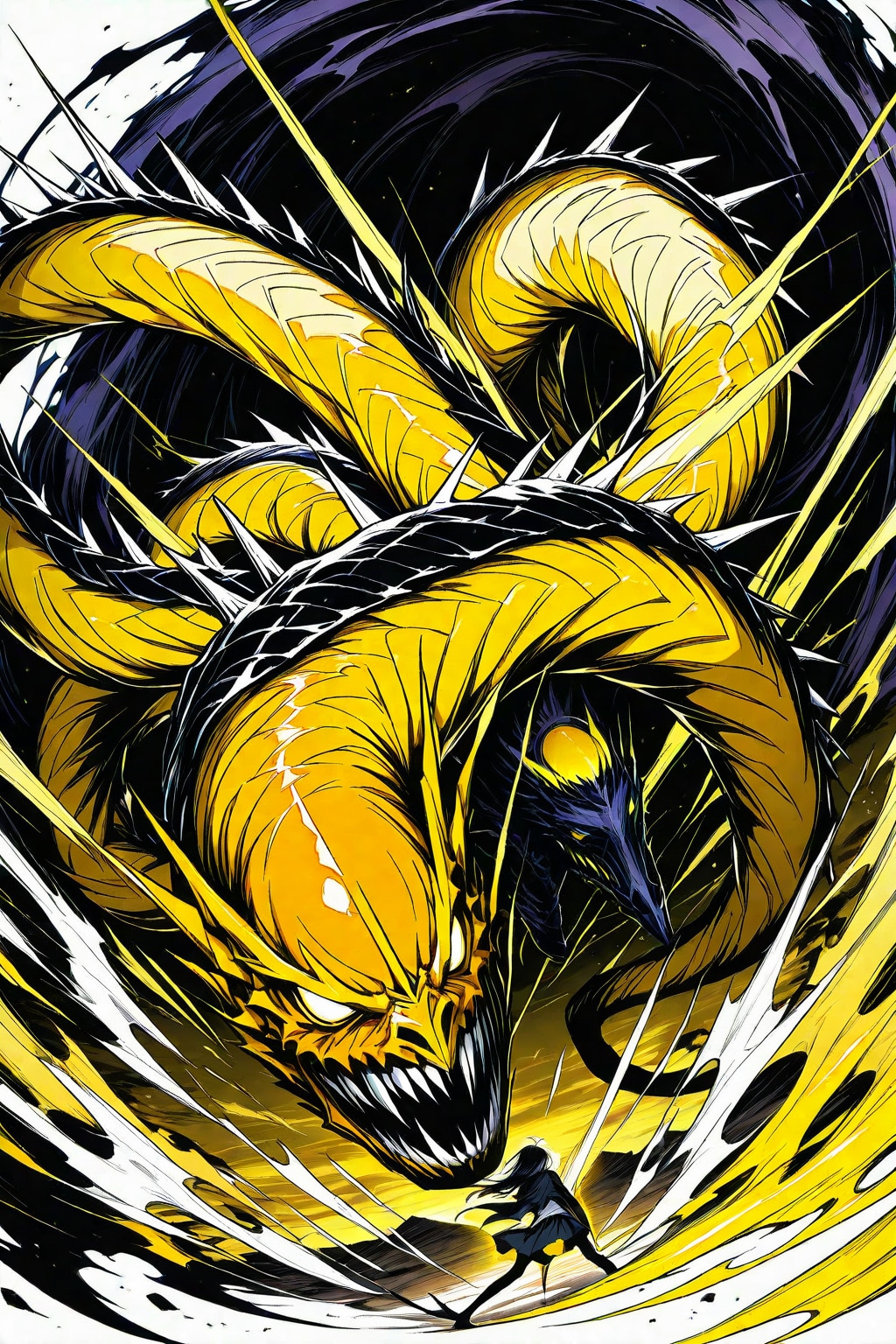 黒と黄色の怪獣