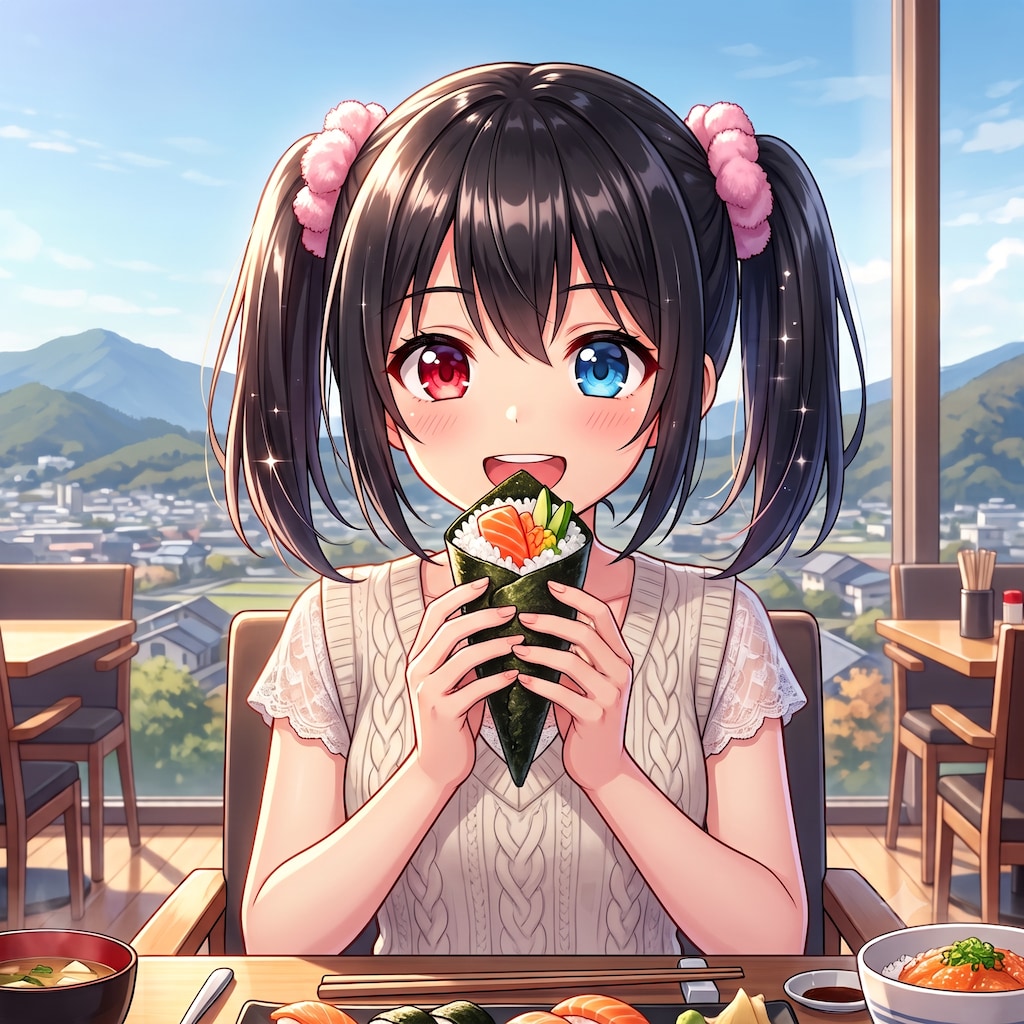 今日のお昼は手巻き寿司です