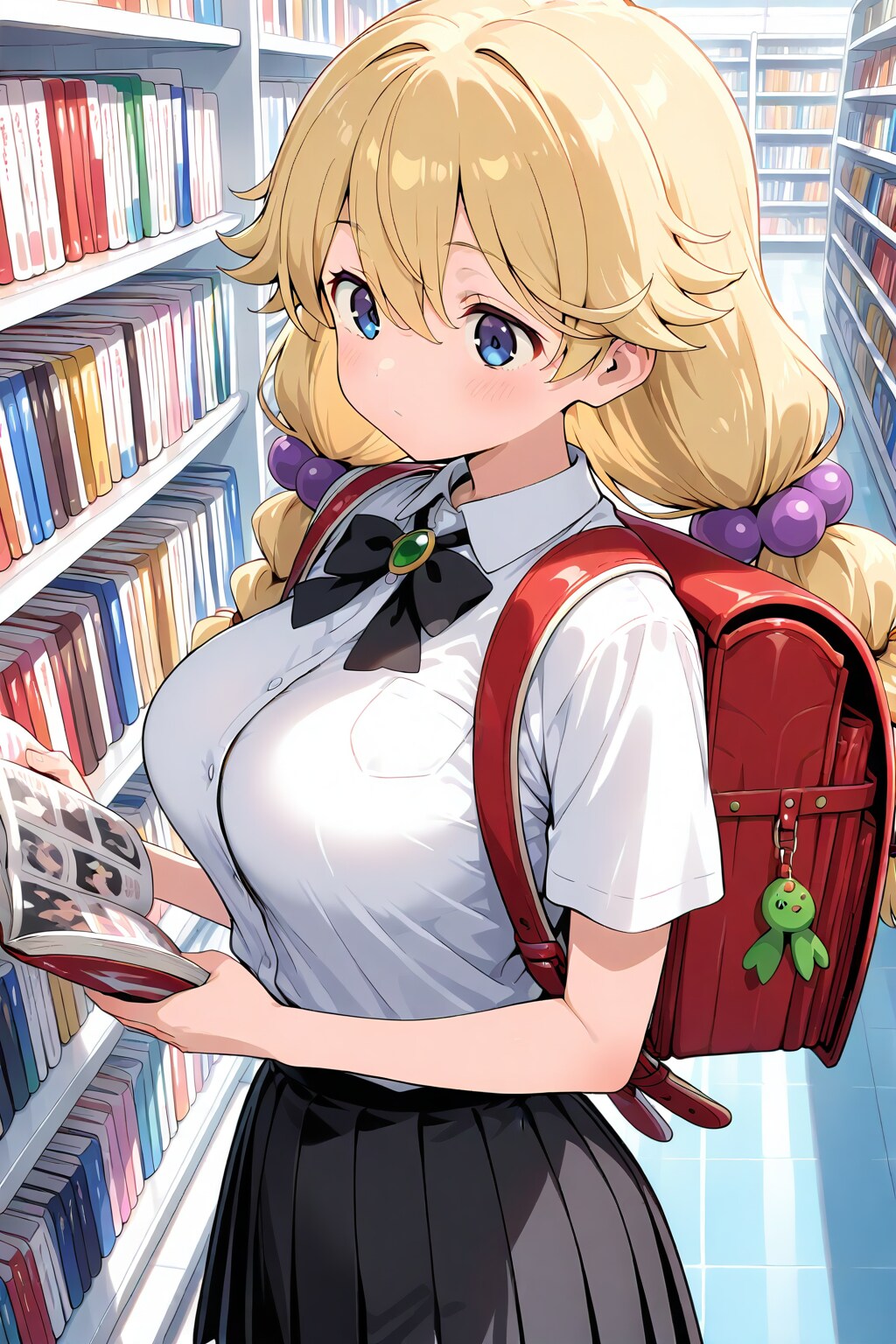 下校途中の立ち読み | の人気AIイラスト・グラビア
