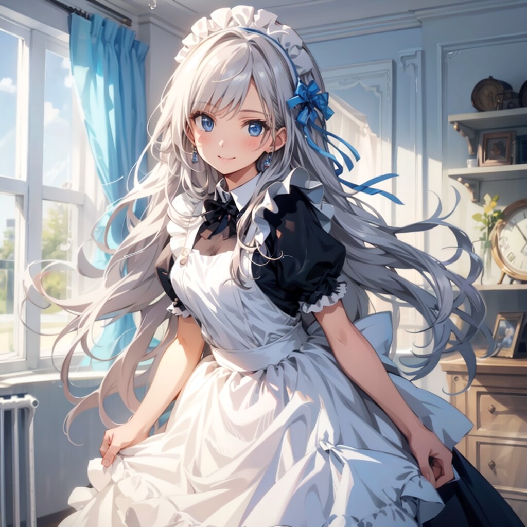 銀髪メイドさん