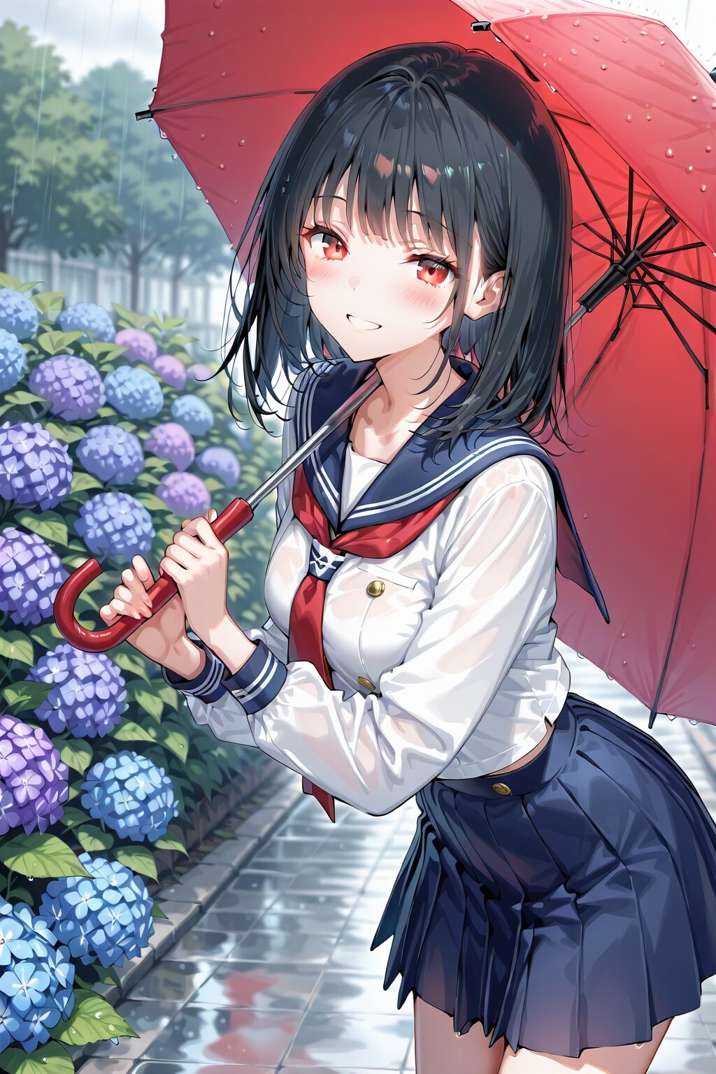 雨と女の子