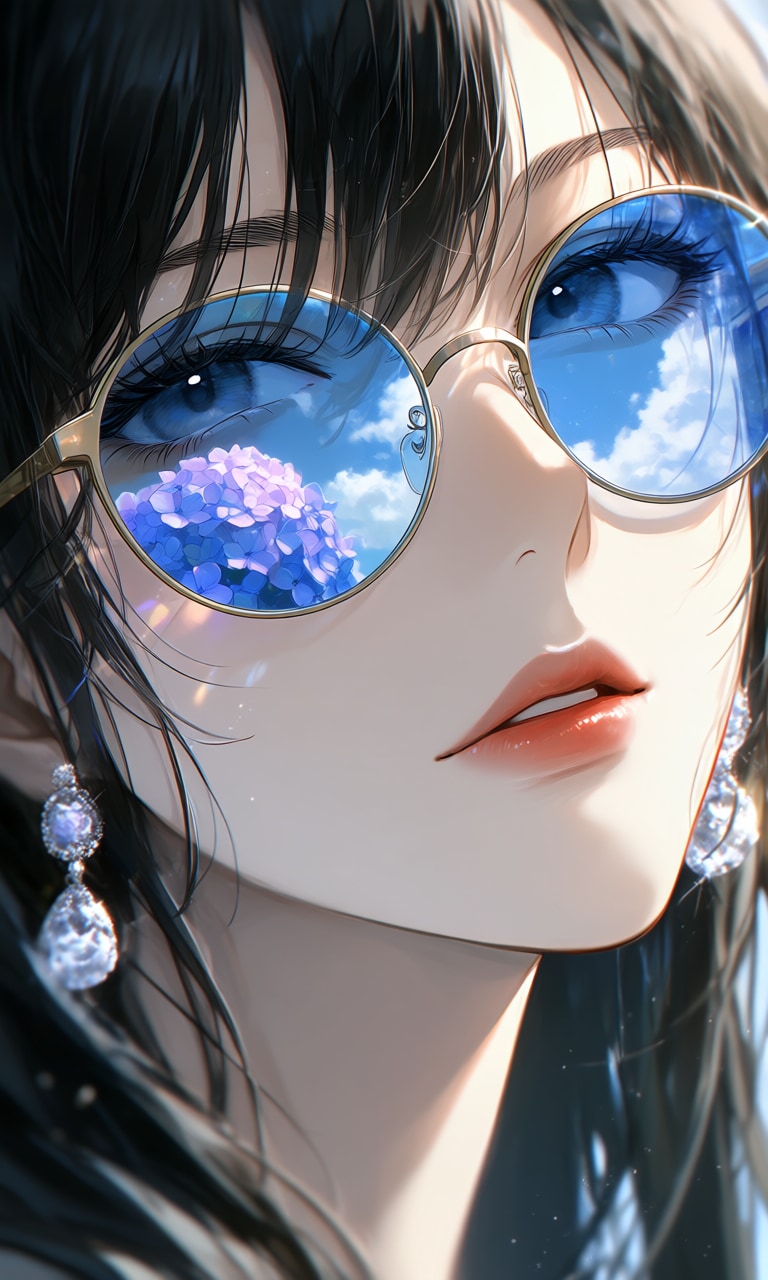紫陽花の二重露光
