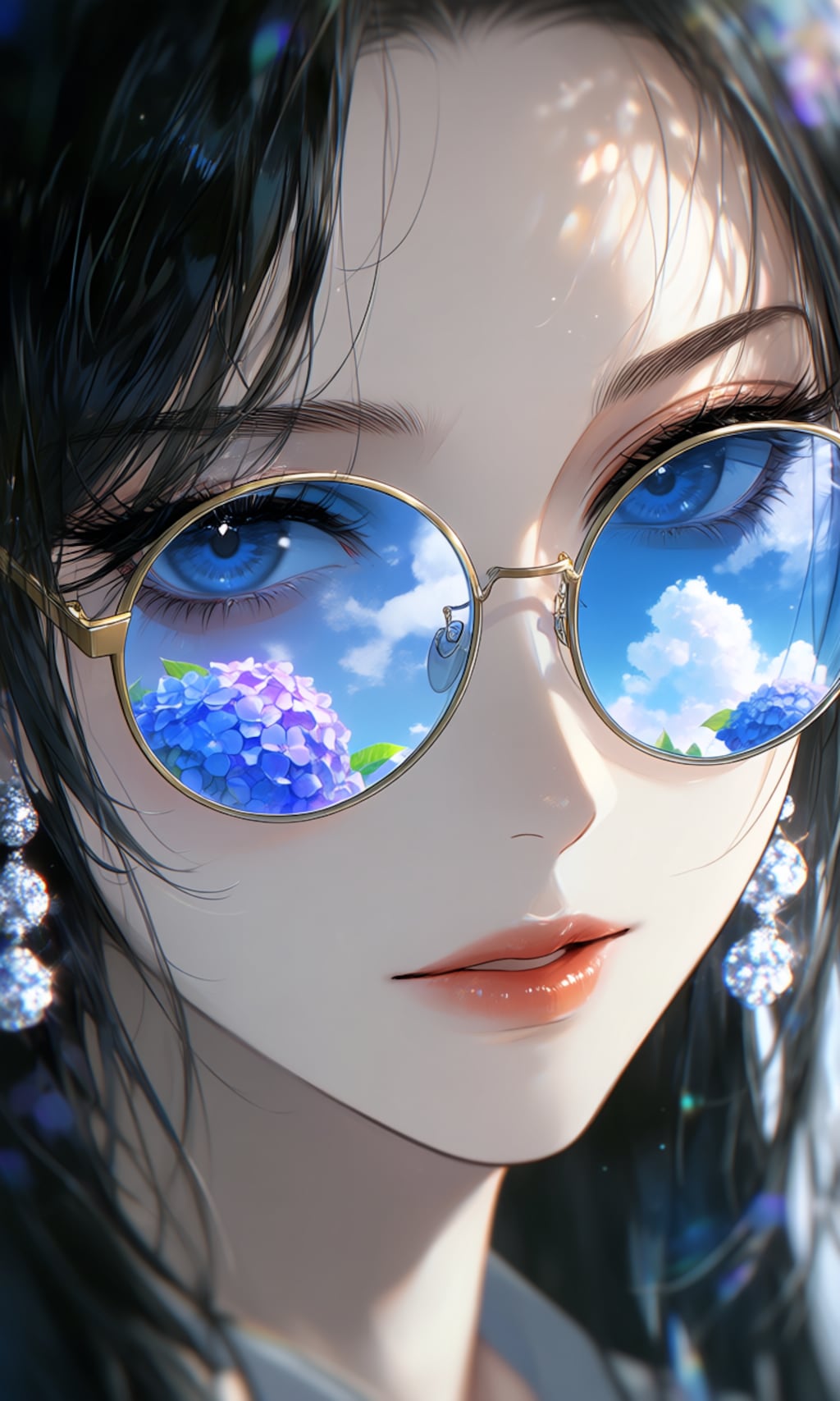 紫陽花の二重露光
