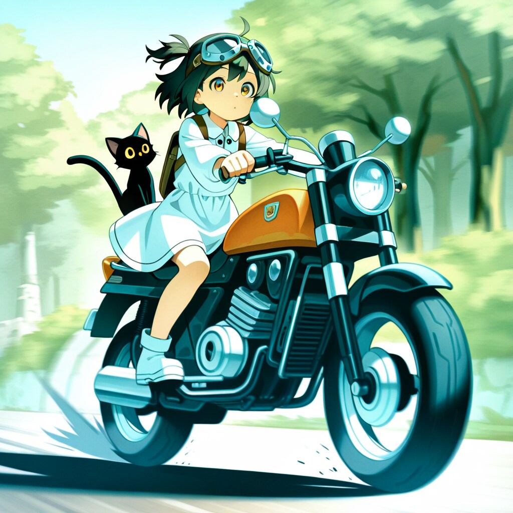 バイク好きな彼女 | の人気AIイラスト・グラビア