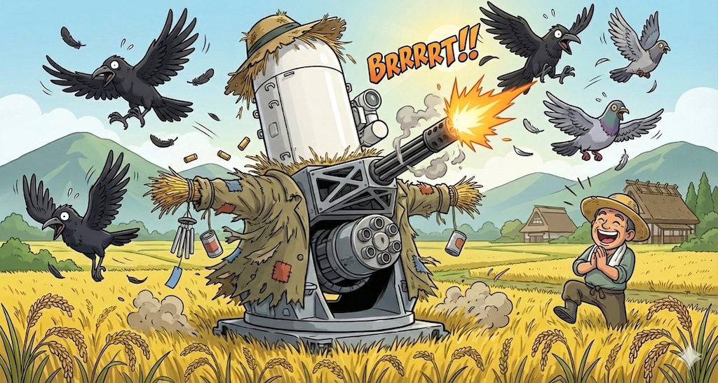 私が考えた最強の案山子！（射撃開始！）