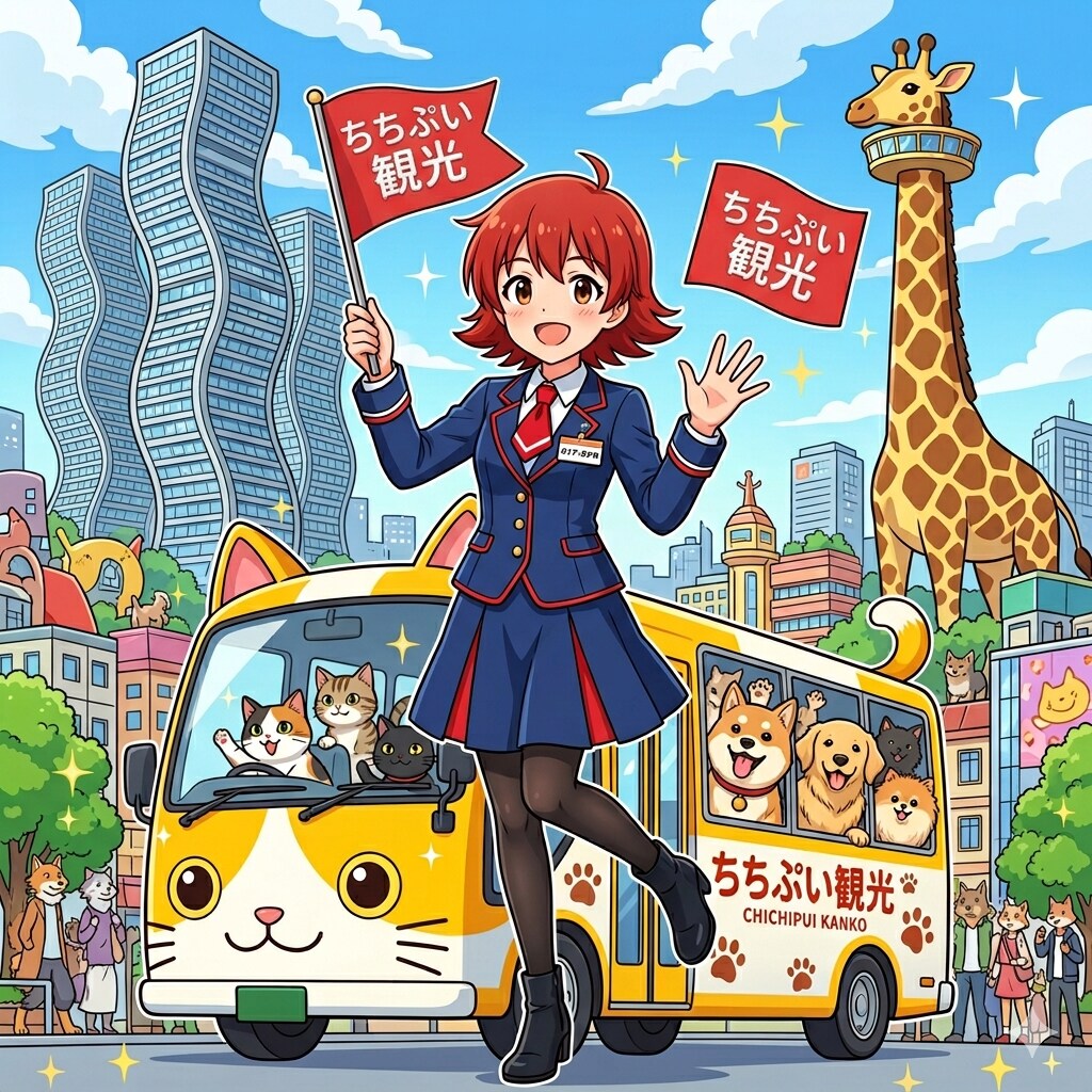 バスガイドの赤髪ちゃん