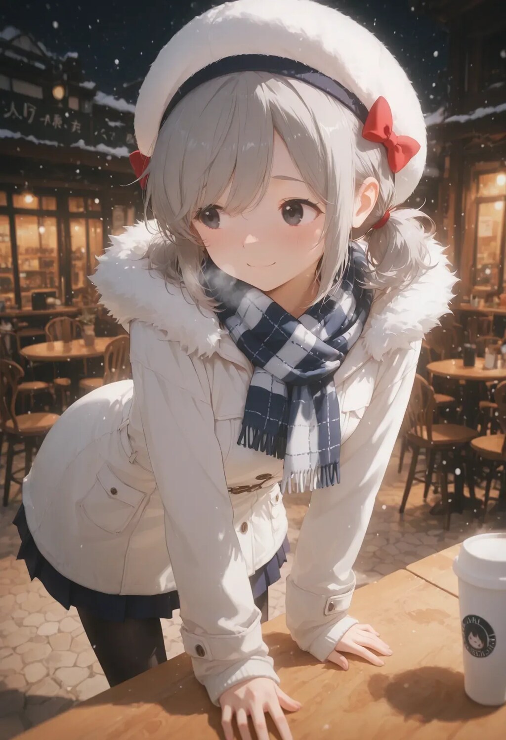 冬のナイトカフェテラス